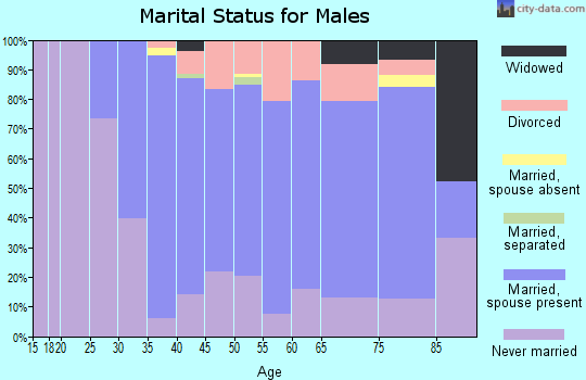 Zip code 55410 marital status for males