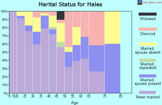 Zip code 55415 marital status for males