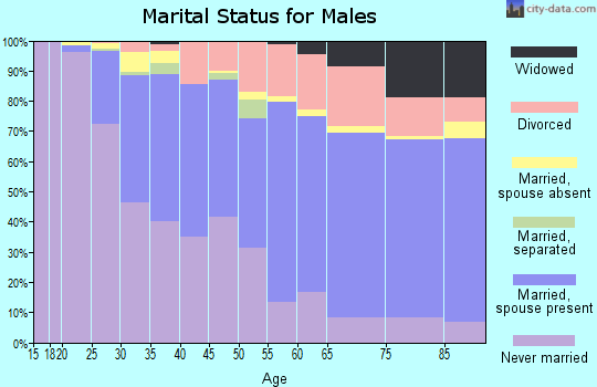 Zip code 55418 marital status for males