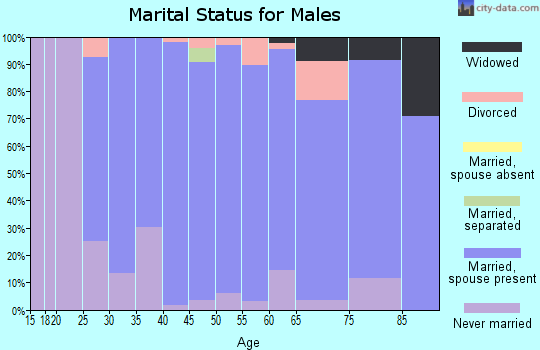 Zip code 55424 marital status for males