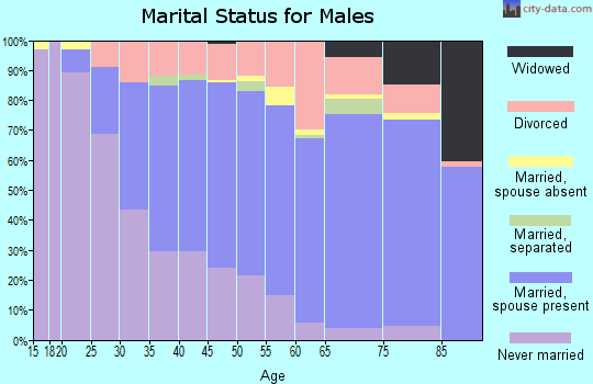 Zip code 55427 marital status for males