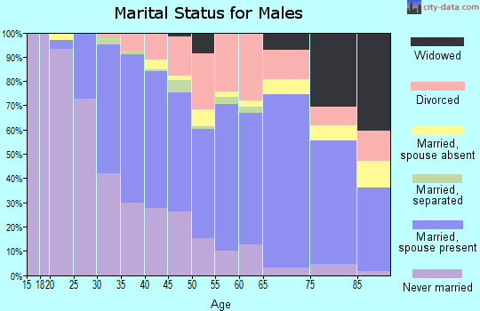 Zip code 55428 marital status for males