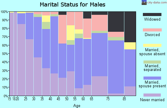 Zip code 55430 marital status for males