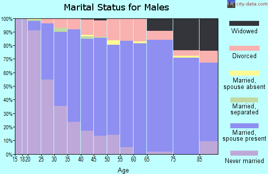 Zip code 55448 marital status for males
