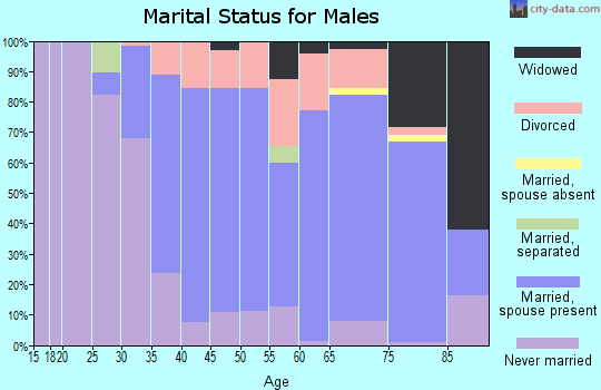 Zip code 55723 marital status for males
