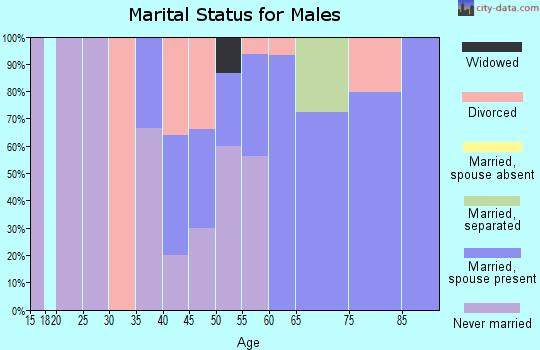 Zip code 55764 marital status for males