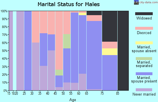 Zip code 55775 marital status for males