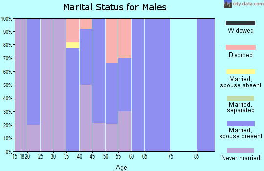 Zip code 55786 marital status for males