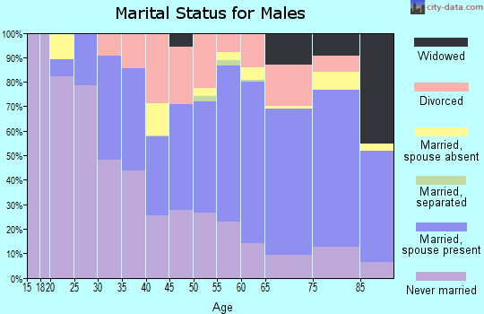 Zip code 55792 marital status for males