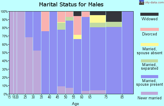 Zip code 56425 marital status for males