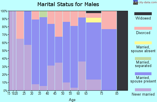 Zip code 57018 marital status for males