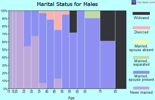 Zip code 57020 marital status for males