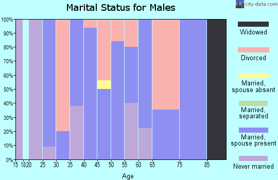 Zip code 57024 marital status for males