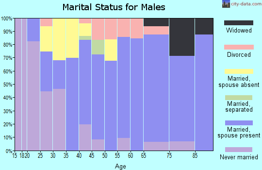 Zip code 57026 marital status for males