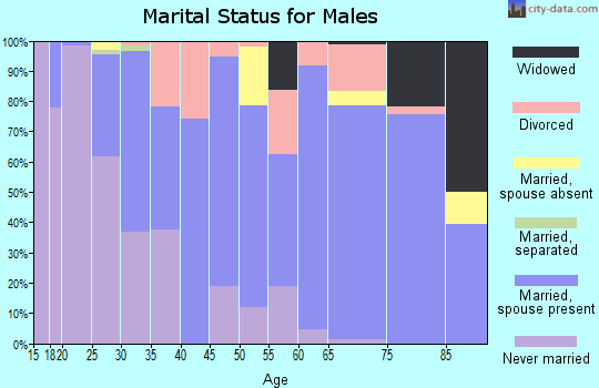 Zip code 57028 marital status for males