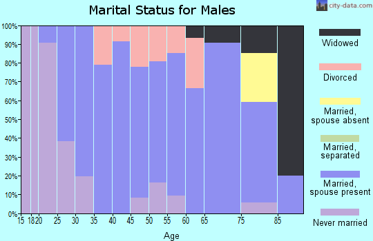 Zip code 57039 marital status for males