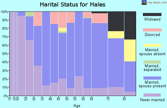 Zip code 57042 marital status for males