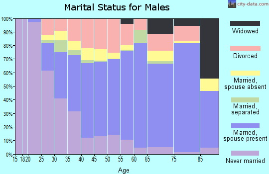 Zip code 57078 marital status for males
