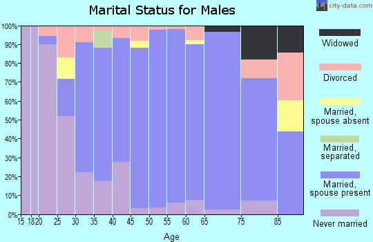 Zip code 57110 marital status for males