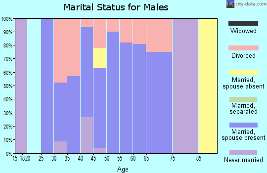 Zip code 57213 marital status for males
