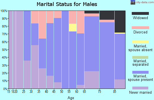 Zip code 57225 marital status for males
