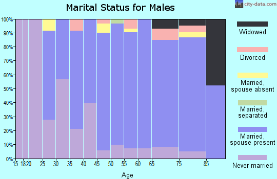 Zip code 57226 marital status for males