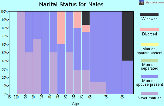 Zip code 57232 marital status for males