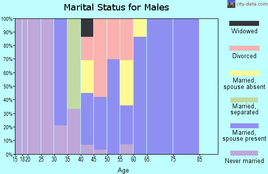 Zip code 57257 marital status for males