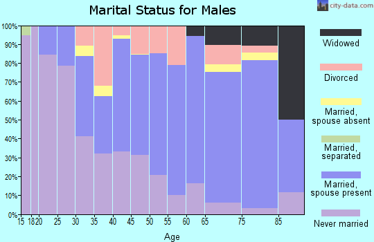 Zip code 57262 marital status for males