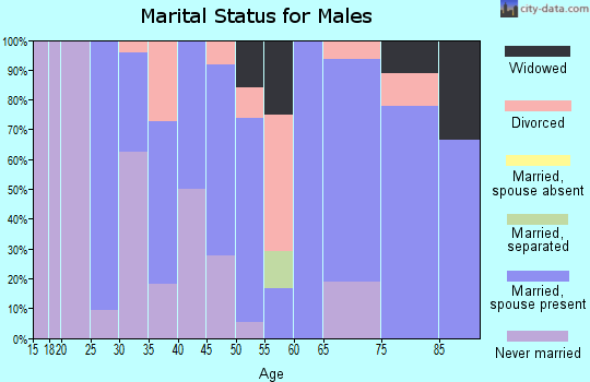 Zip code 57266 marital status for males