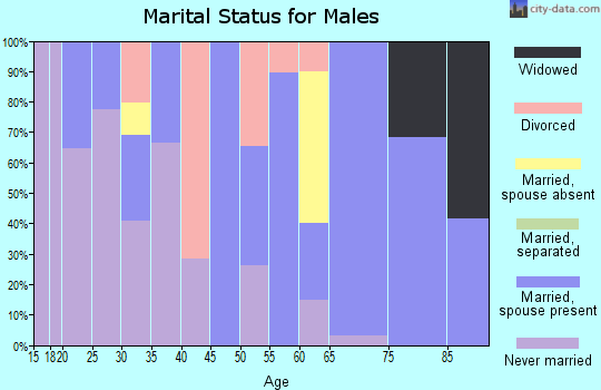 Zip code 57270 marital status for males