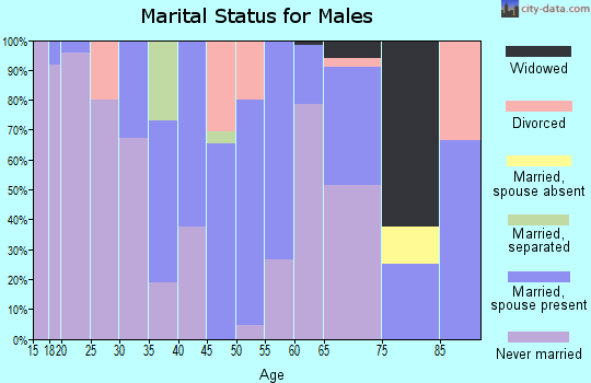 Zip code 57278 marital status for males