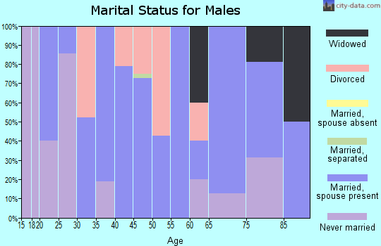 Zip code 57332 marital status for males
