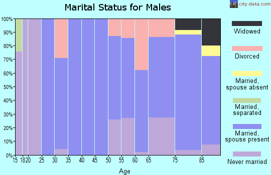 Zip code 57437 marital status for males