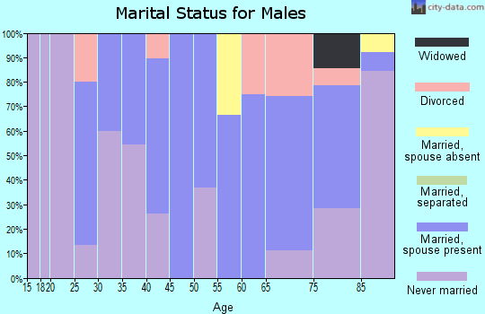 Zip code 57448 marital status for males
