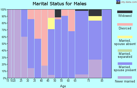 Zip code 57450 marital status for males