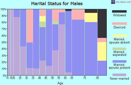 Zip code 57451 marital status for males