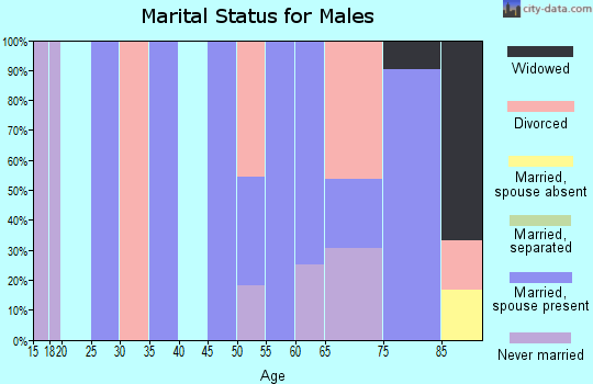 Zip code 57452 marital status for males