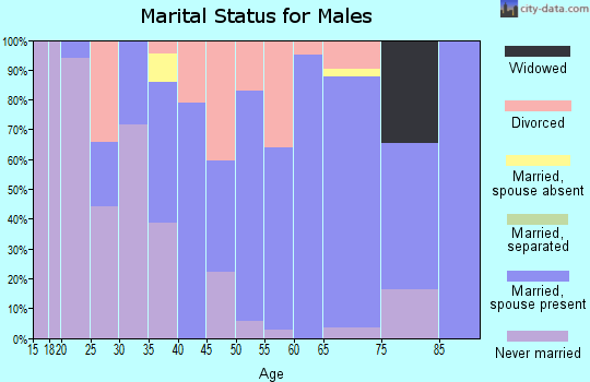 Zip code 57532 marital status for males