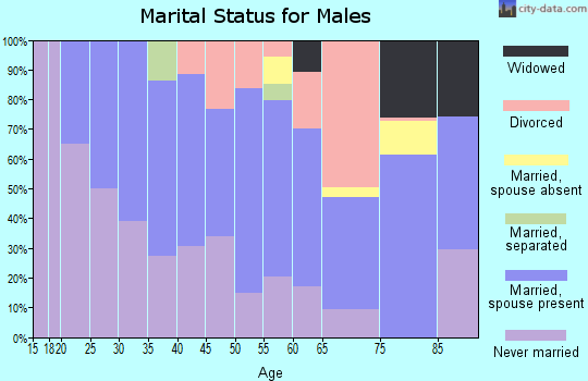 Zip code 57533 marital status for males