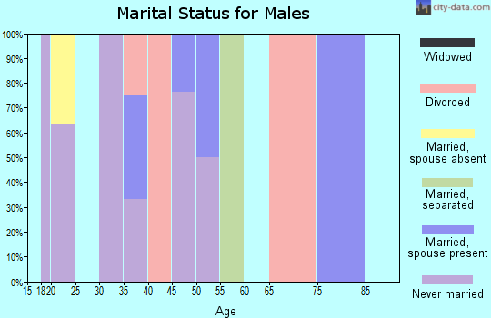 Zip code 57560 marital status for males