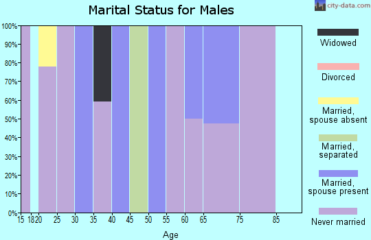 Zip code 57566 marital status for males