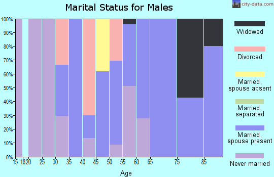 Zip code 57568 marital status for males