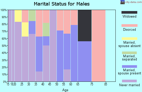 Zip code 57570 marital status for males
