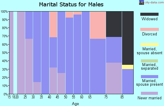 Zip code 57620 marital status for males