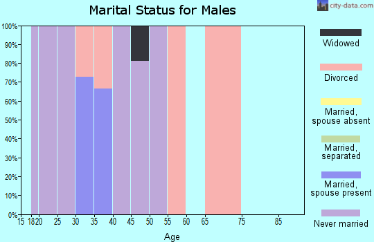 Zip code 57622 marital status for males
