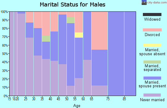 Zip code 57642 marital status for males