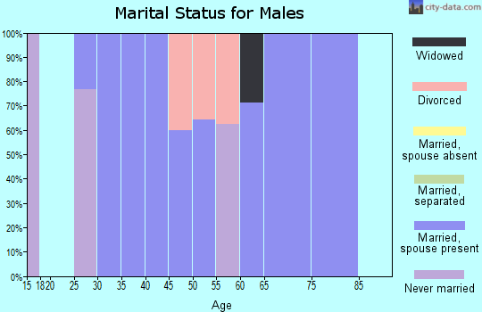 Zip code 57644 marital status for males