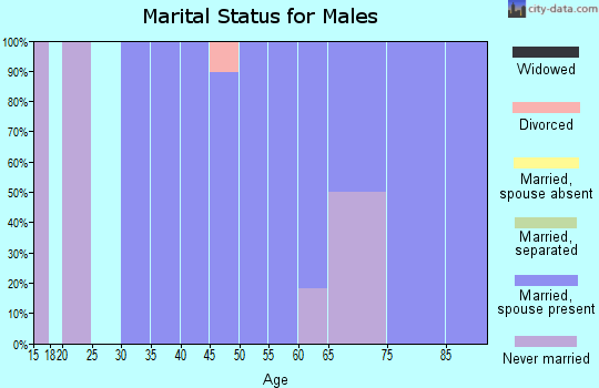 Zip code 57649 marital status for males