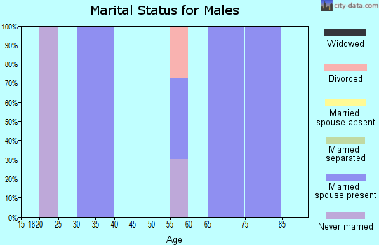 Zip code 57758 marital status for males